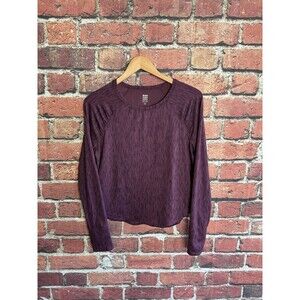 Title Nine Womens Purple Long Sleeve Athletic Shirt Size Medium